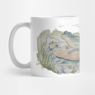 Frog Retro Vintage 60s Drawing Mug